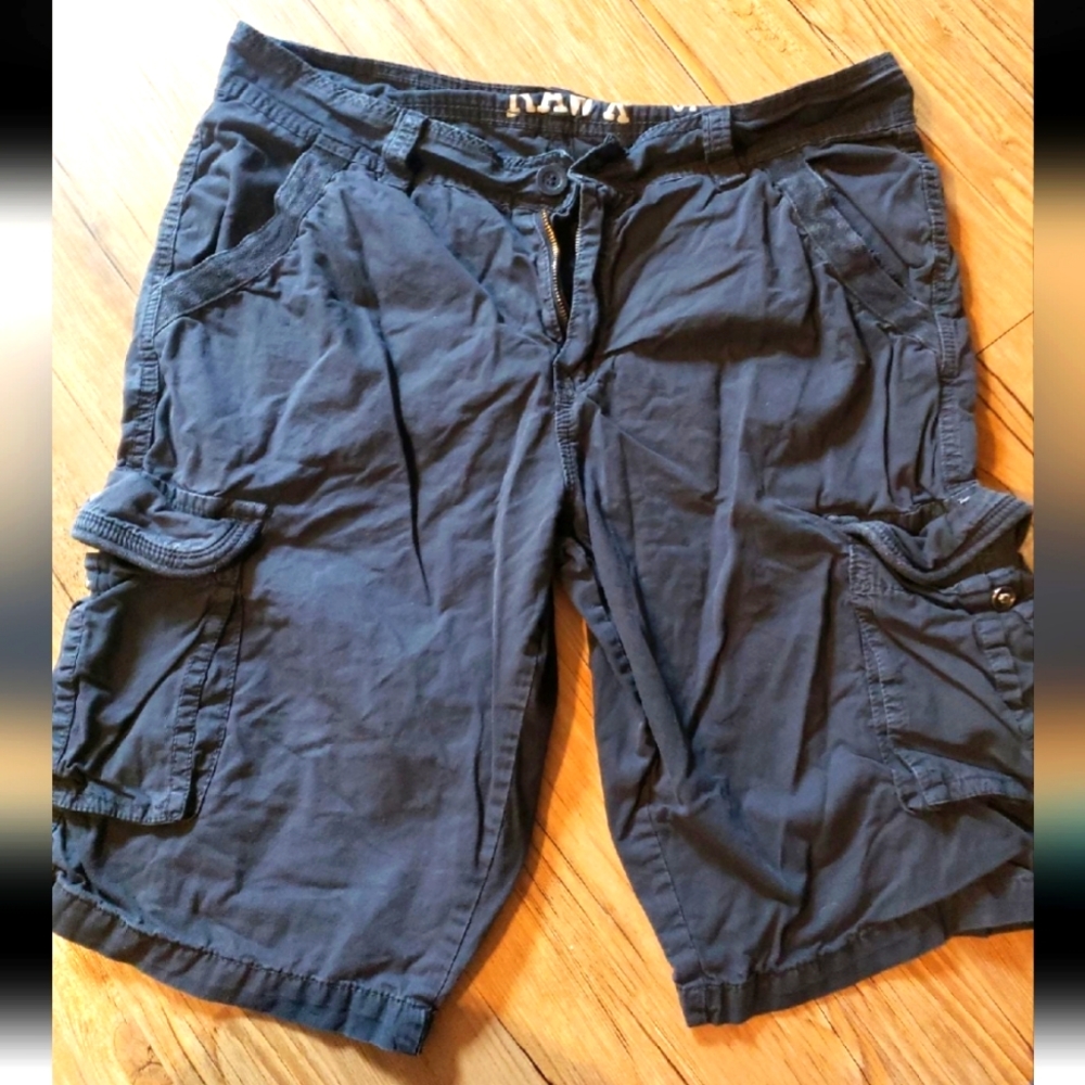 RAW X men's cargo shorts navy blue 34